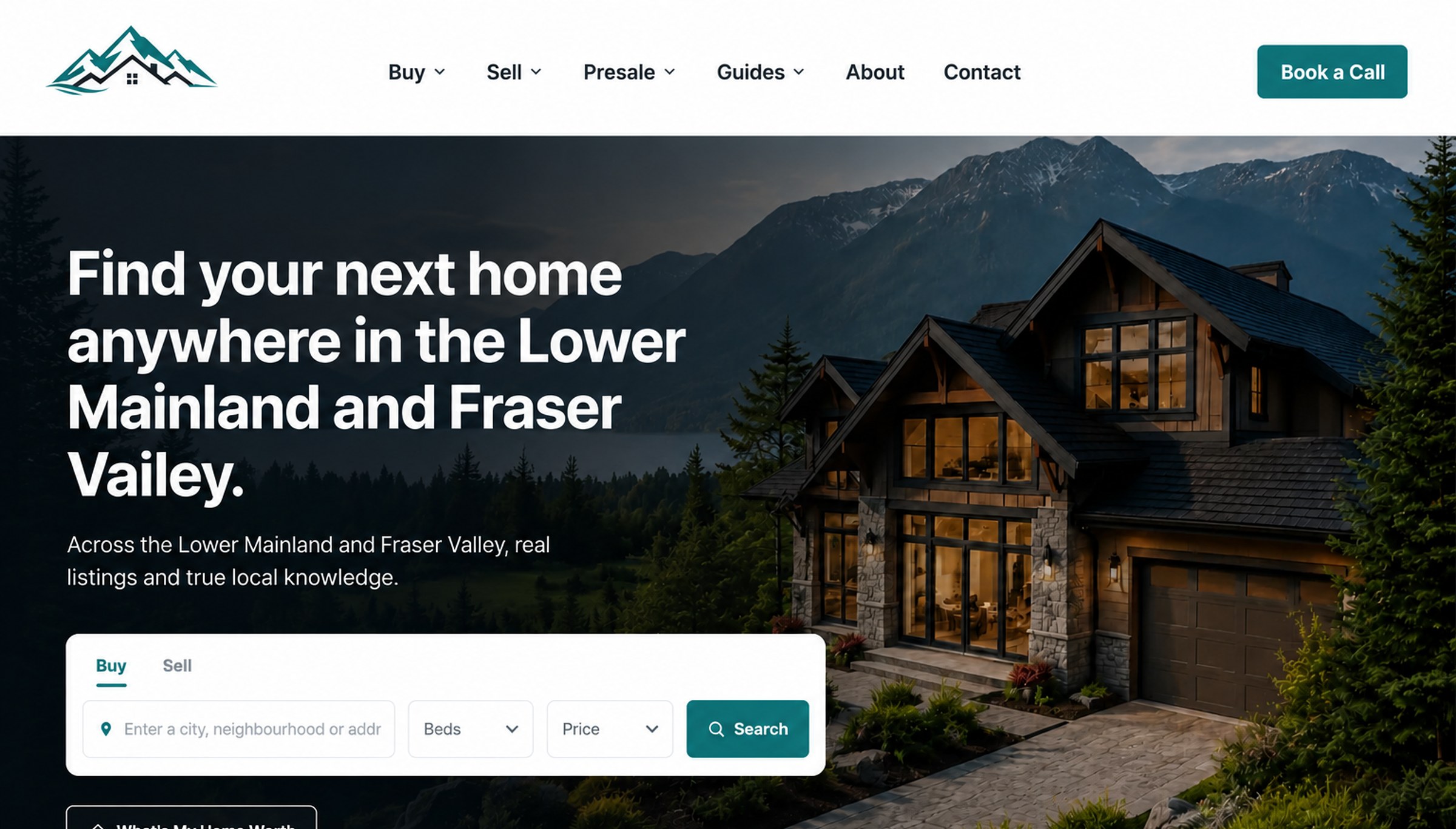 A live page built for A real estate brokerage